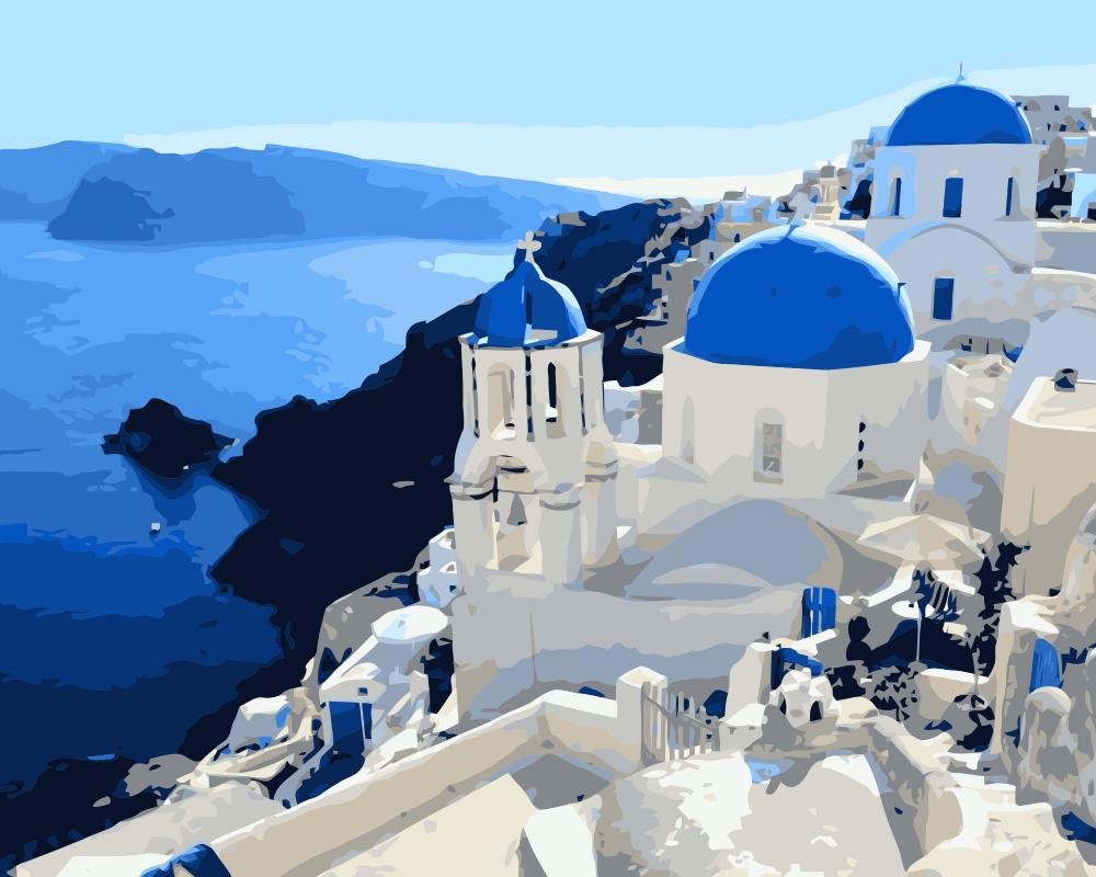 DonElton Malen nach Zahlen "Santorini Griechenland"