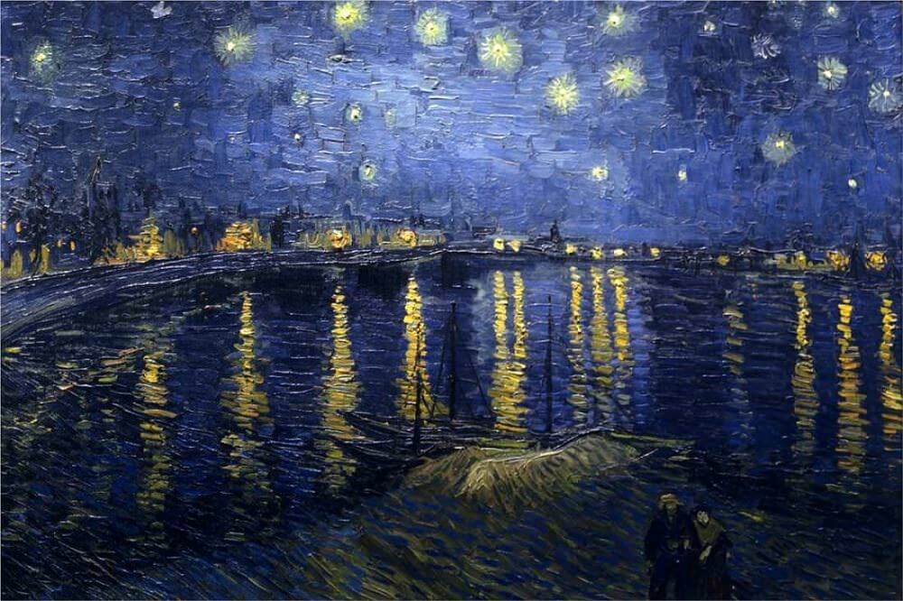 DonElton "Malen nach Zahlen" van Gogh: "Sternennacht über der Rhône"